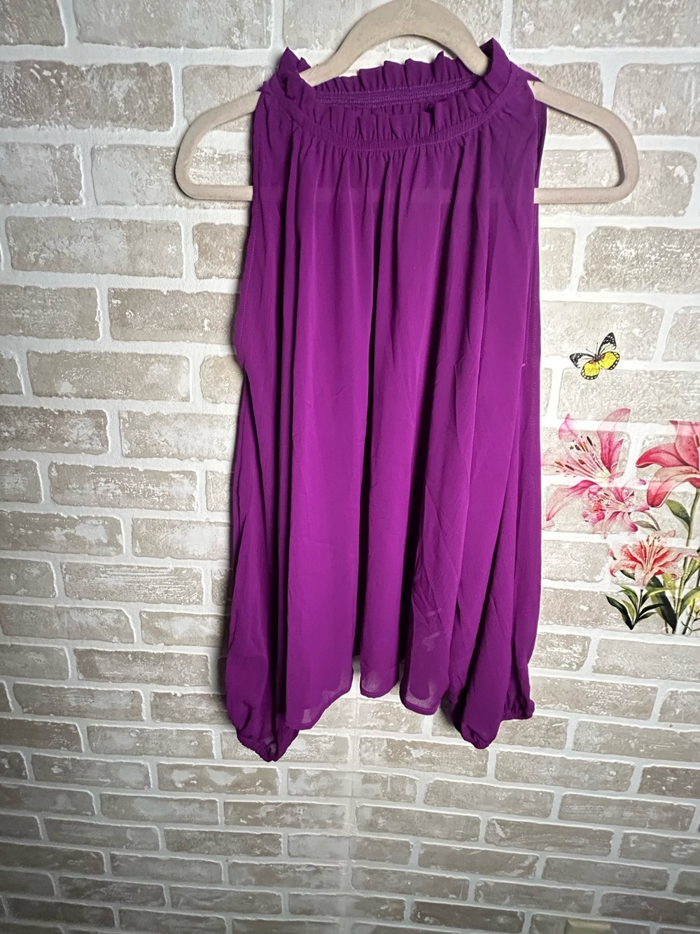 SHEIN Purple Chiffon Circle Skater Skirt